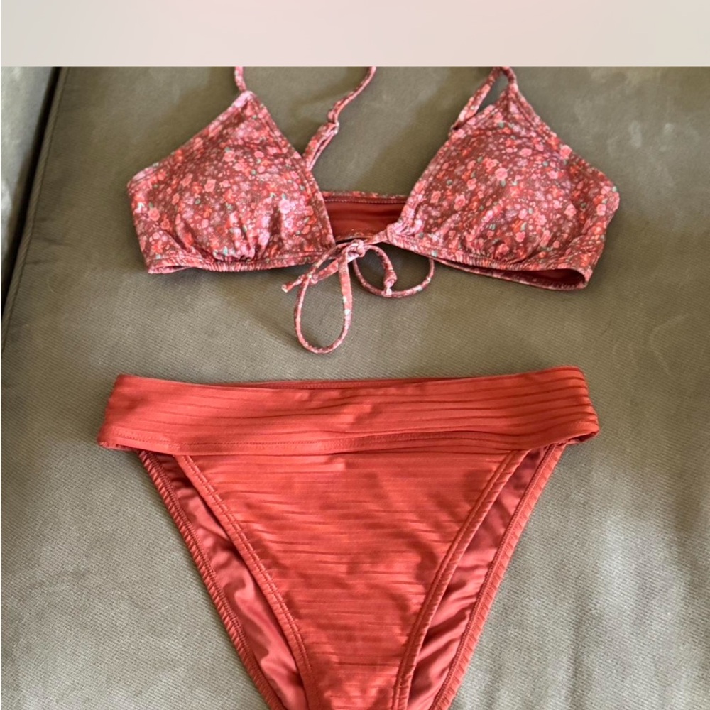 Aeropostale Red Floral Bikini